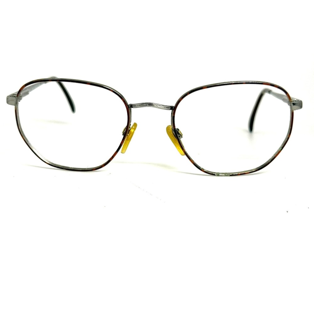 Echo Frame Italy M1067 C44M Gunmetal Tortoise Oval Eyeglasses 53-19-135